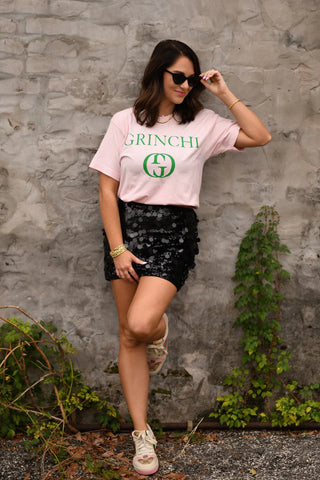 Grinchi Blush Pink Tee