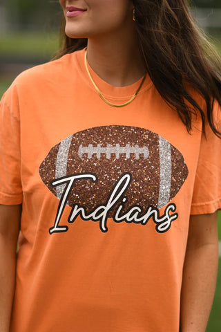 Faux Glitter Football Tee