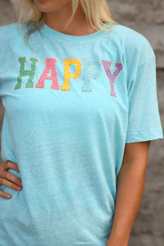 Happy Faux Patch Tee